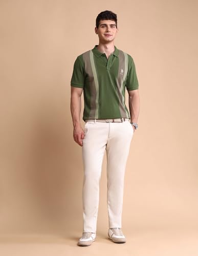 Image of U.S. Polo ASSN. Solid Slim Fit Polo T Shirts for Men - 100% Cotton, Half Sleeves Mens Tshirt