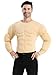 JUST FOR PARTY Adult Men Muscle Suit Costume, Funny Body Builder Costume for Roleplay, Realistic Men Muscle Shirt for Halloween Dress Up Party, One Size