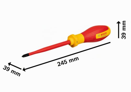 Bosch Professional tournevis VDE plat PZ2x125 certifié jusquà 1 000 V isolé avec un élastomère thermoplastique TPE - vue 6