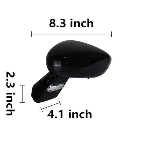 Rétroviseur extérieur gauche électrique Peugeot 408 ensemble complet noir mat - 3