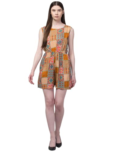 Image of Women's Printed Mini Jumpsuit | Sleeveless Summer Short Jumpsuit for Women