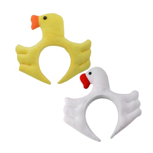 ibasenice 2pièces Déguisement Oie Peluche Bandeau Mignon Pour Filles Adultes Accessoire Pour Halloween Bal Masqué Lot De Serre-têtes Couleurés