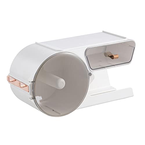 Duiaynke Supporto da bagno facile da usare, montaggio a parete, resistente e durevole, per riporre asciugacapelli, lozioni, profumi, articoli da toeletta (bianco)