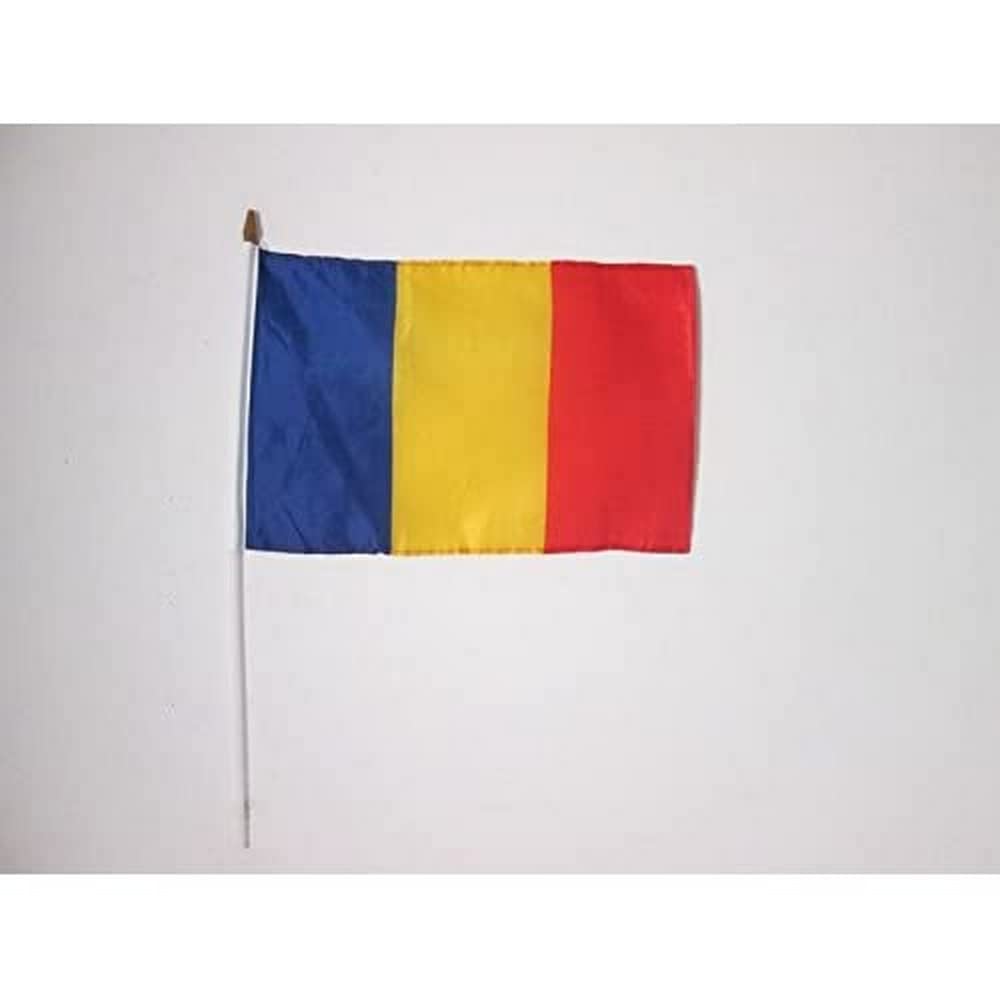 Drapeau roumain 30 x 45 cm idéal pour supporter votre équipe et décorer