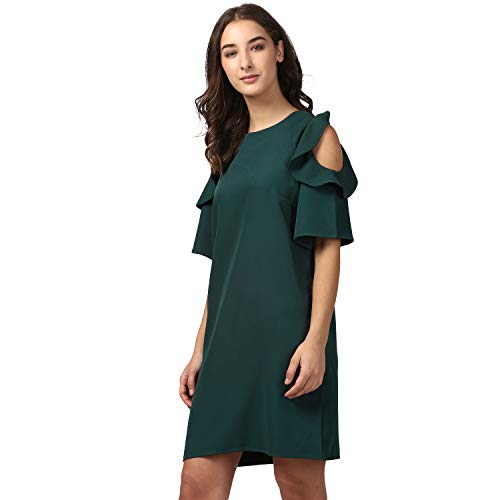 Image of Harpa Round Neck Solid Dress