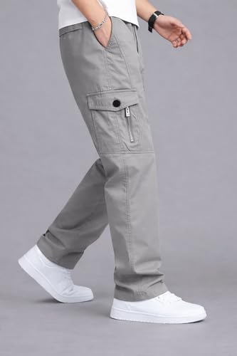 Image of Vikita Enterprise Men's Relaxed Fit Cotton Cargo Pant with Full Length and Zipper Closure Type | Mens Cargo Pants with Pocket