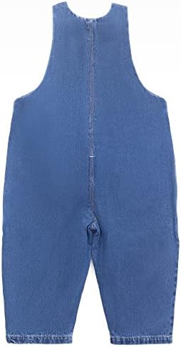Salopette Jeans Per Bambini - Tuta In Denim Vintage Con Bretelle Per Bimbi E Bimbe, Taglie 80-104 - Foto 3