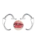 QWALIT Fake Lip Piercing Fake Lip Ring Cuffs Clip on Vampire Teeth Fangs Faux Snake Bites Hoops Non Piercing Jewelry for Halloween Jewelry for Women Men 1pair