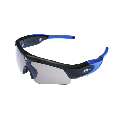 Engine ウェアラブルカメラ カメラ内蔵 スポーツサングラス GOGLOO E7 フルHD/30FPS WIFI搭載 防水対応 小型カメラ 軽量 アクションカメラ サングラス型カメラ ブルー E7-BL