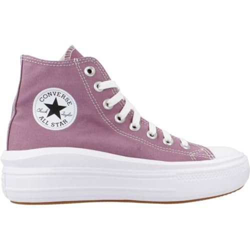 Converse Unisex Move High Canvas Sneaker - Lace up Closure Style - Dreamy Dahlia/White/Black 74