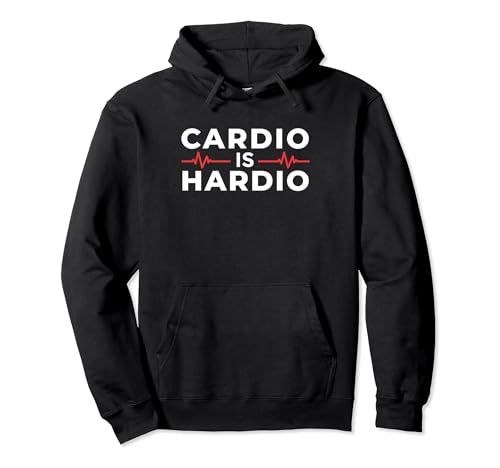 Cardio Es Hardio, Entrenamiento, Deporte, Gimnasio, Divertido Sudadera con Capucha