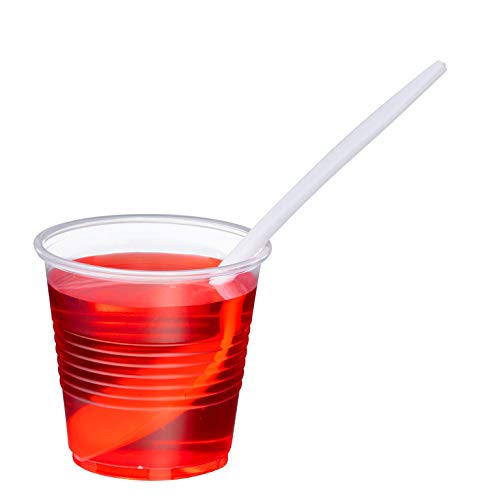 3.5 oz Disposable Plastic Cups | Clear Cups, Snack and Drink Size | Party, Event, Wedding, Kids | Recyclable Drinkware | Tea, Soda, Water, Juice, Milk (50 Pack 2500 Cups/Case)