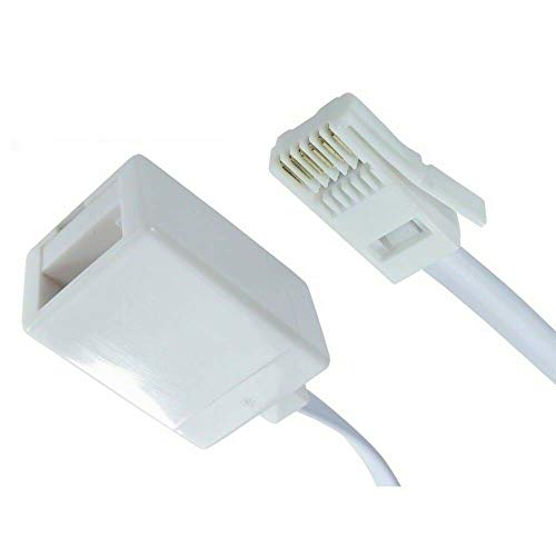 JAFSAL ONLINE BT Male to Female Extension Cable 6 Core Pins RJ11 UK Telephone ADSL Fax Modem Telephone Extension Cable for BT UK Landline Phone Cord Home & Office Fax - Image 2