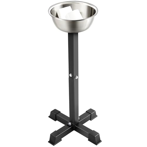 Gisafai 20 x 20 x 38 Inches Portable Gym Chalk Stand Stainless Steel Freestanding Holder with 23 x 7 Inches Bowl for Gymnastics Weight Lifting Climbing Sports Supplies Accessories