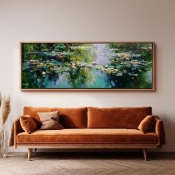 Toile impressionniste nénuphar pour transformer un mur vide en espace zen - 2