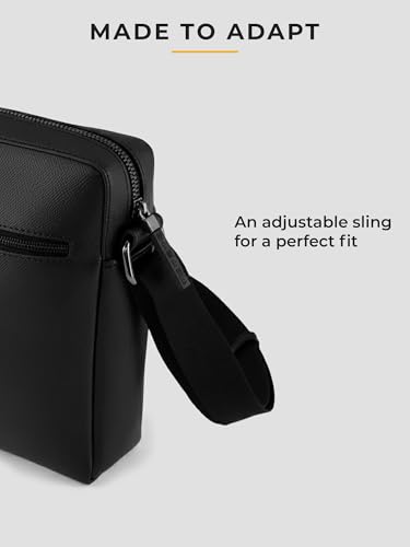 Image of EUME Packsy Sling Bag for Men & Women | Vegan Leather Crossbody Travel Bag | Magnetic Easy Access Pockets | Lightweight 3L Daily Use Bag
