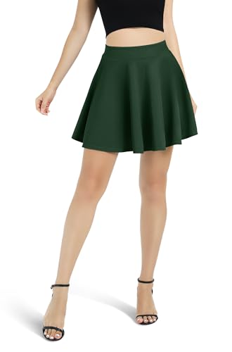 Image of Urban CoCo Women's Basic Versatile Stretchy Flared Casual Mini Skater Skirt