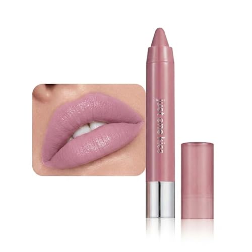 mekuel Pink Mauve Hydrating Cream Lipstick Lip Crayon for Women Natural Moisturizing Lipstick Smooth Apply Retractable Lips Liner Crayon for Ombre Shades Pinky Tinted Lip Balm Color in One 07