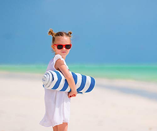 Utopia Towels - Asciugamani da spiaggia blu-bianco...