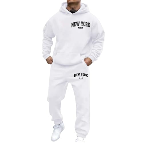 Men's Clothing Sets Joggers for Men Set 2 Piece Activewear Sweatsuits Waffle Sweat Mens Tracksuit All White Outfit Letter Short Sleeve Jogging Suits Holiday Linen Contrast Plus Size