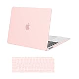 MOSISO Compatible with MacBook Air 13 inch Case 2022 2021 2020 2019 2018 Release A2337 M1 A2179 A1932 Touch ID, Plastic Hard Shell Cover&Keyboard Cover for MacBook Air 13.3 inch Case, Chalk Pink