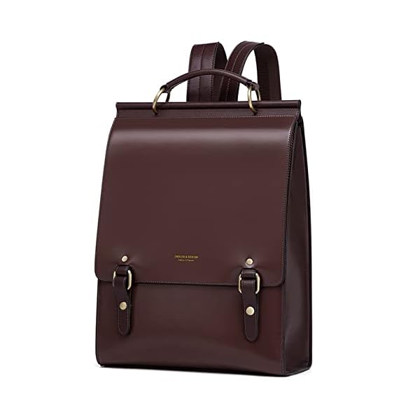 Cnoles Leather Backpack Purse For Women Fashion Ladies Vintage Bags Casual College Travel Backpacks Large bag Brown