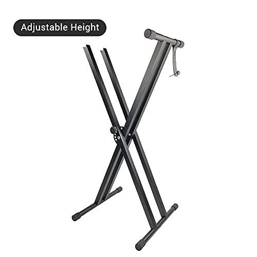 CHOYUE Support de Clavier de Piano X-Style Support de Musique Robuste réglable et Portable avec Sangle d’ancrage Noir - Les Beatles, Paul McCartney, John Lennon, RIngo Starr, George Harrison CHOYUE Support de Clavier de Piano X-Style Support de Musique Robuste réglable et Portable avec Sangle d'ancrage Noir – Image 3