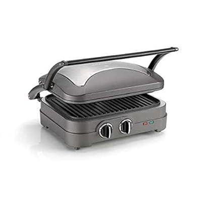 Cuisinart Griddler Elite | Sandwichtoaster, Paninipresse, Kontaktgrill, elektrische Grillplatte | Abnehmbare Antihaftplatten | Spülmaschinenfest | Gesundes Grillen, weniger Öl | Grau – Bild 3