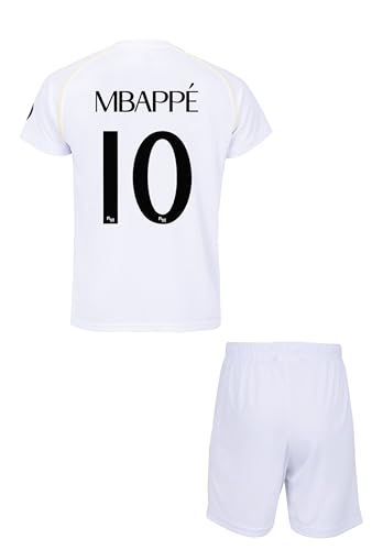 Real Madrid Ensemble Football Maillot Short Real Kylian Mbappé - Collection Officielle 12 Ans