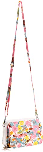 Brentano Cotton Quilted Double-Zipper Crossbody Wallet Purse And Clutch (Peach Blossom) #TOP6