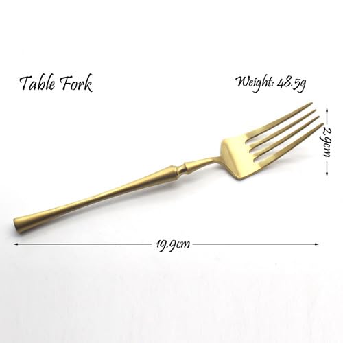 Besteckset, 5/20/30/40/50/60-teilig, Steakbesteckset aus mattiertem Edelstahl 304, Rührlöffel, Gold, 40-teilig für 8 Personen (Gold, 20-teilig für 4 Personen)