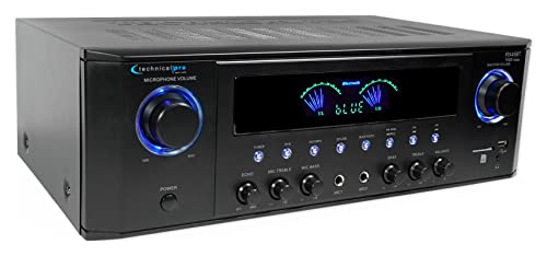 Technical Pro RX41BT+REQ20 Rx45Bt Home Theater Receiver 1000W Amplifier Bluetooth Usb Bundle With Remote Bundle With Rockville Req20 19 Inch Rack Mount Pro Dual 10 Band Graphic Equalizer Eq W/Vu Meters thumb #3