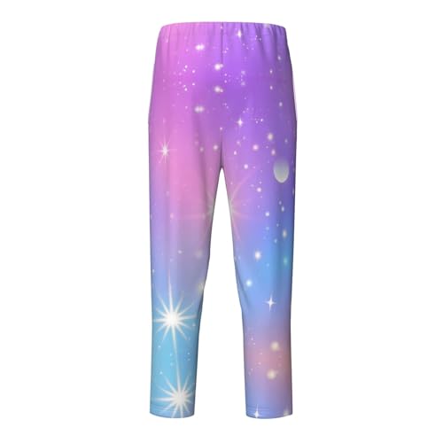 Pajama Pants Pajama Bottoms with Elastic Waistband Sleepwear Lounge PantsColorful Starry Sky2