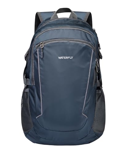 Waterfly Hiking Foldable Lightweight Backpack: 28L Packable Rucksack Daypack with Wet Compartment For Men and Women