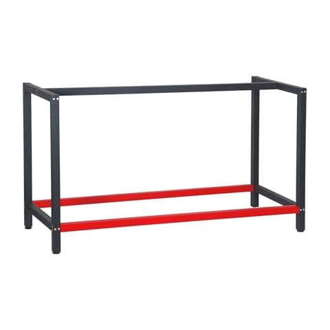 WilTec Établi Acier Anthracite Rouge Cover