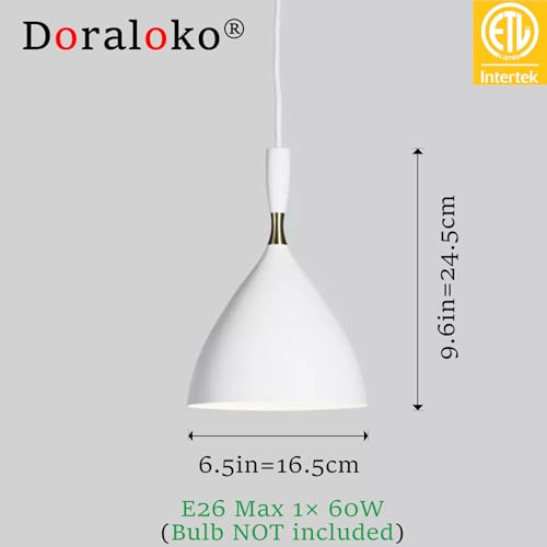 White Small Modern Farmhouse Pendant Light Off White - Image 6