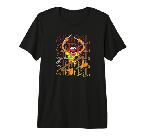 T-shirt Muppets Animal Disney haut en coton pour fan de rock et série