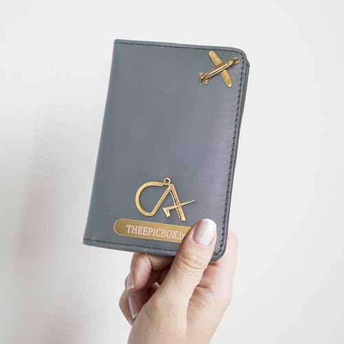 Image of Personalized Passport Cover in Leather Holder, for Travel Organizer Gift for Men and Women, Passport Holder, Elastic Passport Cover (White)