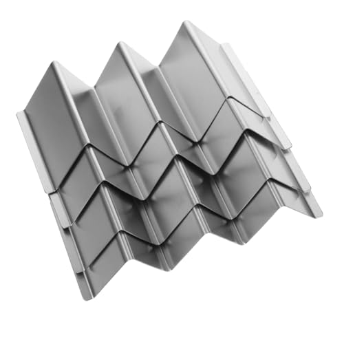 MUCKLILY 4pcs Bracket Tortilla Making Machine Tortilla Corn Comales for Large Tortillas Grill for Ovens Grillers Taco Stand up Holders Taco Holders for Oven Taco Rack Silver Stainless Steel