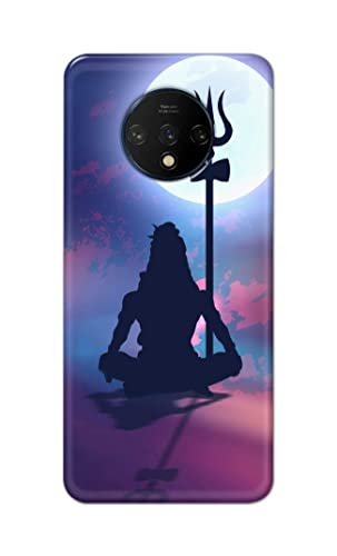 Image of Printed Hard Back Cover Case for OnePlus 7T Back Cover (Lord Shiva) -702