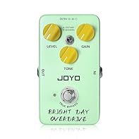 JF-25 blues overdrive pedal delivers modern and vintage tone as well as the tube amp head of the 90's Control knobs: Level/Gain/Tone knobs and Vintage & Modern overdrive mode toggle switch Metal alloy case and precision components makes it solid, lig...