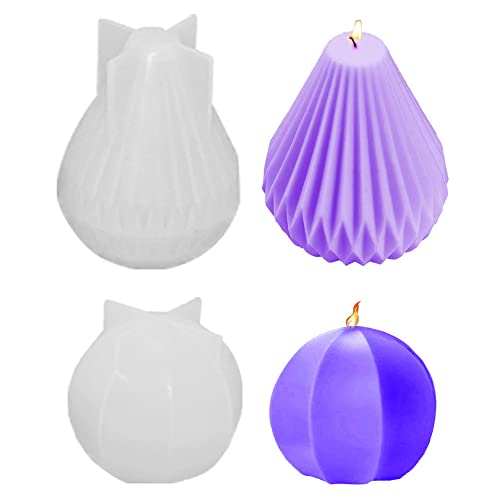 2 Piezas Moldes de silicona para velas de panal de abeja para hacer velas caseras 3d Cubos para Hacer Velas Molde de Vela Silicona Molde de Vela de Bricolaje para Fondant, Jabón, Chocolate, Paletas