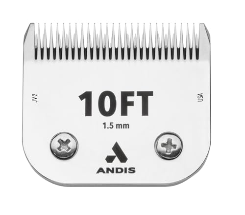 Andis CeramicEdge #10FT Blade 22T Upper / 26T Lower Detachable Clipper Blade – Carbonized Steel, Resists Heat & Rust with Long-Lasting Sharp Edges, 560192