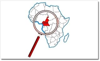 CafePress Cameroon Under A Magnifying Glass Car Magnet, 20"x 12" Magnetic Door Display