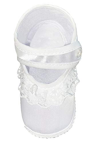Swea Pea & Lilli Baptism Shoes for Baby Girl White Baby Booties w Celtic Cross3