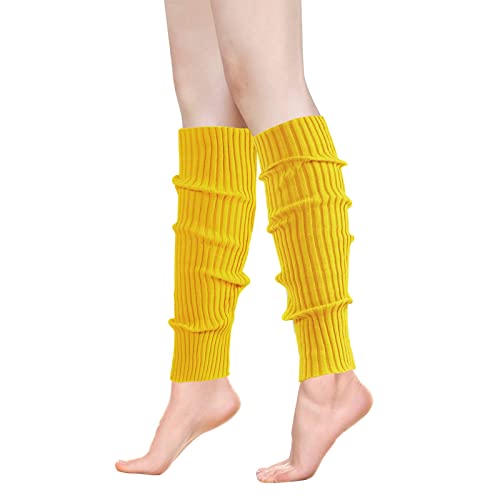 Image of ONUPGO Leg Warmers for Women 80s Party Accessories 80s Neon Knit Ribbed Leg Warmers Girls Junior Winter Leg Warmers Socks