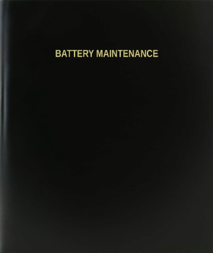 BookFactory Battery Maintenance Log Book/Journal/Logbook - 120 Page, 8.5''x11'', Black Hardbound (XLog-120-7CS-A-L-Black(Battery Maintenance Log Book))