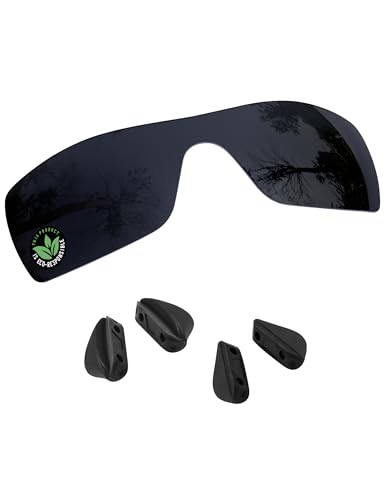 Image of Raydi Polycarbonate Replacement Lenses & Nosepads for Oakley Turbine Rotor OO9307 Rectangular Sunglasses
