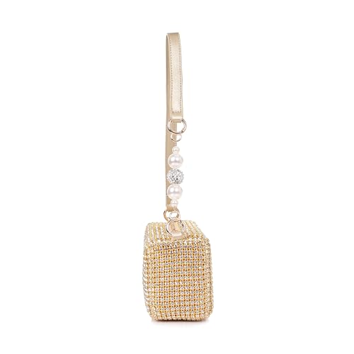 Image of Rhinestone Crossbody chain sling Bag for women Evening Clutch Handbags for Girls trendy Ladies crystal Glitter Purse Wallet for Party Wedding.