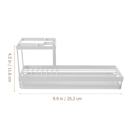 Structure raisonnable de support de brosse à dents blanc pour un espace propre